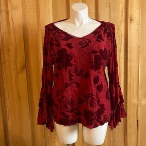 C. Oliver Women’s Plus Size Bell Sleeve Blouse Size 2X